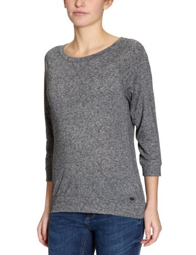 TOM TAILOR Denim Damen Langarmshirt, 10225430071/oversized shirt, Gr. 36 (S), Grau (2051) Preisvergleich