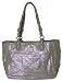 Coach Mia Embossed OpArt Shimmer Putty Leather Tote
