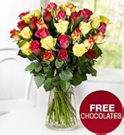 Classic Multicoloured Roses Bouquet