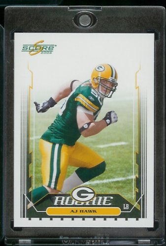 2006 Score AJ Hawk Green Bay Packers Football Card #373 - Mint Condition - In Protective Display Case!!