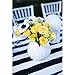 ArtOFabric Decorative Cotton Black and White Stripped Tablecloth 59x90 Inch