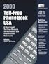 Toll Free Phone Book USA (Toll-Free Phone Book USA: A Directory of Toll-Free Telephone Numbers for Businesses & Organizations)