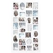 ADECO PF9104 29-opening Wooden Wall White Collage Photo Picture Frame Wall Decor , Holds Different Size Photos
