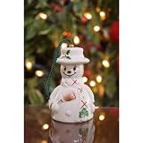 Belleek Snowman with Broom 2010 Ornament