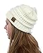 NYFASHION101 LED Hands Free Light Winter Cable Knit Cuff Beanie Hat, Ivory