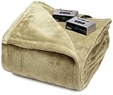 Sunbeam BW1210-030-660 Heated Electric Microplush Blanket, Twin, Sage