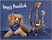 Book Pet Star Hanukkah Cards - Poodle with Dreidel