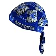 New Us Air Force, Sewn - Molded Bandana Bandanna, Biker Skull Hat Cap, Head Scarf