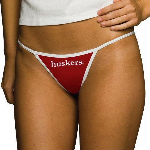 NCAA Nebraska Cornhuskers Thong Panties, Red, Small