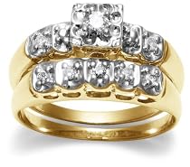 10k Choice of White or Yellow Gold Diamond Bridal Set (1/4 cttw, I-J Color, I3 Clarity)