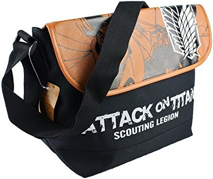 Leozaly Unisex Cosplay Gintama One Piece Vocaloid Single Shoulder Backpack Diagonal Bags #33 (Attack on Titan)