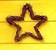 Hand-made, Natural Star Wreath, 15 Inches