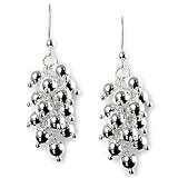 Sterling Silver Multi Ball Cluster Drop Earrings - Add Some Sparkle to Your Holidays