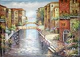 IMAGE OF Venice Canals Italy Italian Scene Oil Painting Large 3'x4'