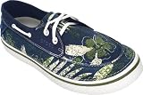 Crocs Men's Hover Boat Hawaii Canvas Sneakers,Navy/White,10 W US