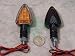 Turn Signals - LED - Amber Lenses, Carbon Base - Universal Motorcycle Lights - Honda CBR 600rr 1000rr, Suzuki GSXR 600 750 1000, Yamaha YZF R1 R6, Kawasaki Ninja ZX6r ZX9r ZX10r ZX12r ZX14
