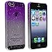 eForCity Clear Purple Waterdrop Raindrop Hard Case Compatible with Apple iPhone 5