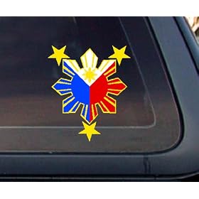 Philippine Flag Sun Car Decal / Stickers