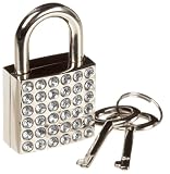 51BMY4XR9jL. SL160  Perfect Solutions Jeweled Key Lock   Silver