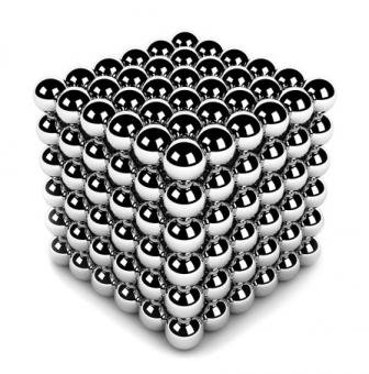 MAXCUBE Silber das original verrückte Magnetwürfel Spiel in schöner Metalldose