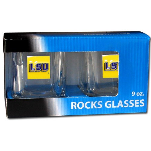 NCAA LSU Tigers Rocks Glass Set