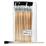 Charles Leonard Products - Charles Leonard - Long Handle Easel Brush, Size 18, Natural Bristle, Flat, 12/Pack - Sold As 1 Dozen - Fine-grade, natural black bristles and seamless polished aluminum ferrule double-crimped to hardwood handle. - Flat, long handle has a natural lacquered finish. - Washable.