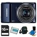 Samsung WB250F Smart Wi-Fi Digital Camera (Black) Premium kit with a 16GB card, Lithium ion battery, Digpro case and a cleaning kit.