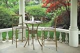 CBM Outdoor Patio Cast Aluminum Furnitur 3 Piece Bar Table Set A CBM1290