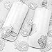 MSmask Lovely 24 Sheets 3D White Flower Manicure Nail Art Sticker Tips Decoration
