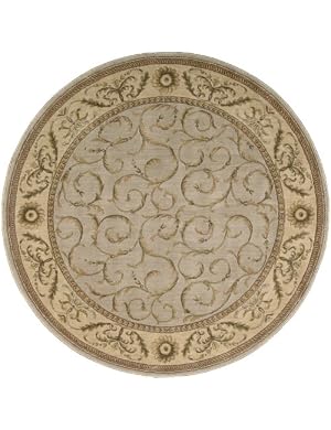 Nourison Zanibar Modern Floral Flame 2-Feet by 5.9-Feet Polyacrylic Area Rug