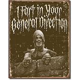 Monty Python and the Holy Grail Movie I Fart In Your General Direction Distressed Tin Sign