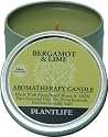 Bergamot & Lime Aromatherapy Candle- made with 100% pure essential oils- 24 hr. burn time