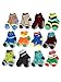 Non-skid Baby Cotton Crew Socks for Unisex Toddler Boys Girls,12 Pairs or 10 Pairs,Assorted (as picture)