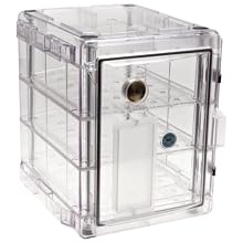 Bel-Art Scienceware 420731000 Clear Secador 3.0 Vertical Desiccator Cabinet with 3 Shelves, 13.4" Width x 16.4" Height x 16.3" Depth