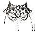 Schmuck : Trachtenschmuck Dirndl Perlencollier - Burlesque Kropfkette - schwarze Perlchen - Kette & Ohrhänger