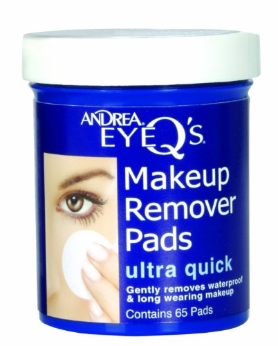 Andrea Eye Q's Ultra Quick Eye Makeup Remover Pads, 65-Count (Pack of 3)