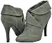Qupid Politic-78 Grey Faux Suede Women Ankle Boots image 2