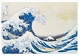 The Great Wave of Kanagawa, 1831-33 Katsushika Hokusai Art 20x25.5cm Poster Card