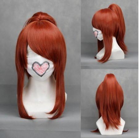 24" Straight Brown Cosplay Wig + 1 Clip on Ponytail -- Sengoku Musou 3 OICHI