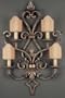 Fine Art Lamps Stile Bellagio 835950 Crystal ADA 4-LT 240w (36"H x 23"W) Sconce Light in Leather
