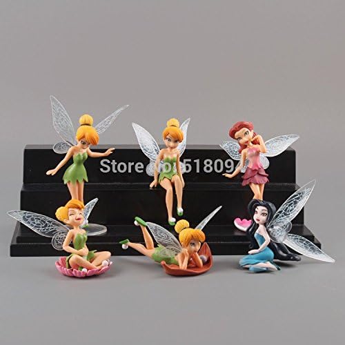 Anime Cartoon (5-10cm 6pcs/set) Tinkerbell Fairy PVC Action Figure Toys Girls Dolls