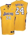 Kobe Bryant Los Angeles Lakers Gold Replica Adidas NBA Jersey