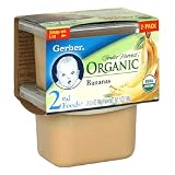 Review Gerber  / Gerber 2nd Foods Tender Harvest Organic Bananas, 8-Count, 2-Pack, 3.5-Ounce Unit (Pack of 2)
