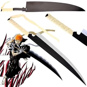 Ep�e Ichigo Kurosaki 70cm, Reproduction S�rie Manga Bleach. Katana