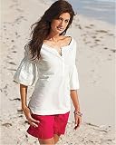 Balloon-sleeve top