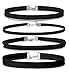 Jstyle 4PCS Black Velvet Choker Necklace for Women Girls Gothic Choker Tattoo Simple Fashion Choker Jewelry