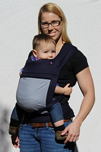Mother's Day Sale! Tootsie Mama Travel Mai Tei Soft Baby Carrier with Detachable Cover - Navy Blue - Frontpack, Sidepack, and Backpack
