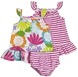 Carters Girls 6-24 Months Pink 2 Pack Tank Dress (6 Months, Pink)