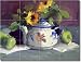 Mexican Pottery by Judy Crowe - Floral Fruit Still Life Ceramic Tile Mural 18