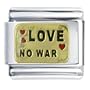 Love No War Heart Italian Charm